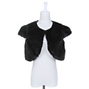 Sin cuello chaqueta de piel Ocasional / partido Faux