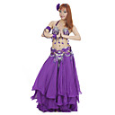Performance Dancewear Chinlon and Spandex with Beadings Belly Dance Top and Belt For Ladies More Colors