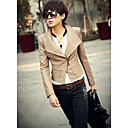 Women's Lapel Zipper Slim Short Jacket