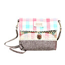 Pink and Blue Check Pattern Cotton Sweet Lolita Bag