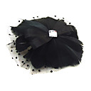 Net preciosa con Rhinestone / pluma de Fascinators de la Mujer
