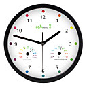 Thermometer & Hygrometer Metal Wall Clock
