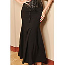 Lace-up Schwarz Maxi Kleid