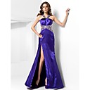 Trumpet/Mermaid Straps Sweep/Brush Train Satin Evening Dress