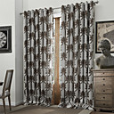 (Dos paneles) tradicionales jacquard de flores de imitación de seda cortinas de ahorro de energía