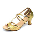 Women's Sparkling Glitter/Leatherette T-Strap Latin / Ballroom Dance Shoes
