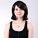 Capless Medium High Quality Synthetic Black Curly Side Bang Wings
