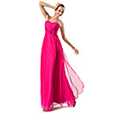 Mantel / Spalte Riemen bodenlangen Chiffon Abendkleid