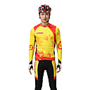MYSENLAN PN Mesh + Flex material tubo de secado rápido Faldas Ciclismo largas (amarillo, rojo)