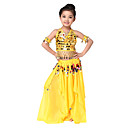 Vêtements de Performance de charme en mousseline de soie avec danse du ventre pièces Outfit Top et jupe pour les enfants Plus de couleurs