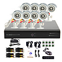 8-Kanal-DVR CCTV-System (8 Außen Warterproof Kamera, PTZ-Steuerung)