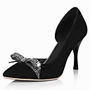 Stylish Suede Stiletto Heel Pumps With Bowknot Party/Evening Shoes