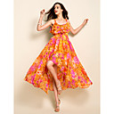 ts ruffle chiffon midi tira o vestido midi