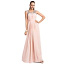 Sheath/Column Jewel Floor-length Chiffon Evening Dress