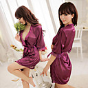 Sexy Deep V Pure Color Silk Nightwear