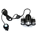 Nitefire NFC-38 3-Mode Cree XML-T6 + 2xXPE-R2 LED Farol (1800lm, 4x18650, Black)