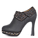 9A preto profundo perfuração impermeável sapatos de salto alto