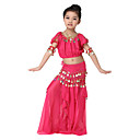 Dancewear Chiffon with Coins Belly Dance Outfits Tops and Belt and Skirt For Children More Color