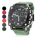 Mannen Stof analoge quartz horloge (verschillende kleuren)