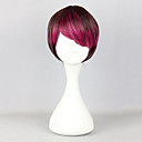 Zipper Short Wine Red Highlights 28cm Oji Lolita Wig