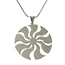 forma rotonda argento con pendente motivi floreali (Uds: 12) la spedizione gratuita (FMR-029)