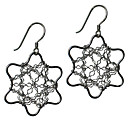 925 Sterling Silver Earring With The Vogue Fishhook Hook And The FLower Shape Design (FMR038)