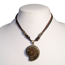 bruin met een zeer mooie regenboog ammoniet fossielen sieraden en zilveren hanger (yww009) -542