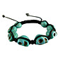 Shambhala Series Skeleton Head Turquoise Fabric Bracelet